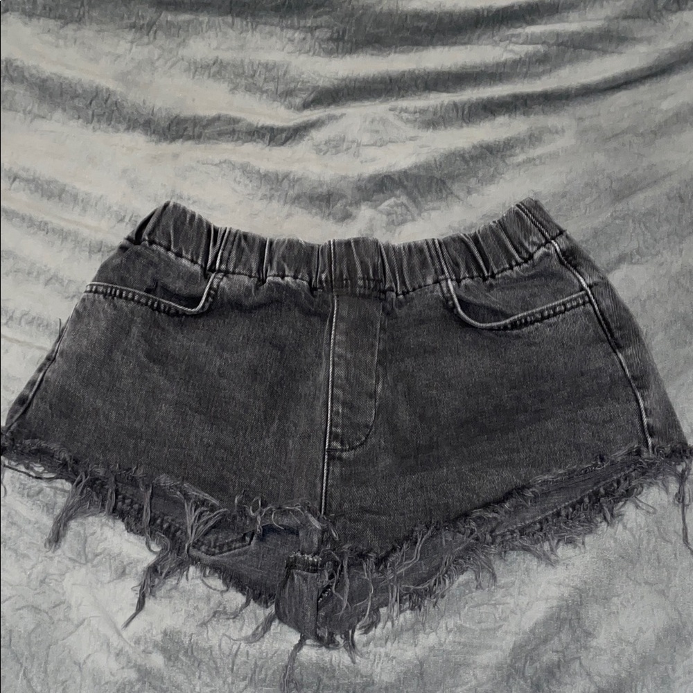 Forever 21 Charcoal Jean Stretch Shorts